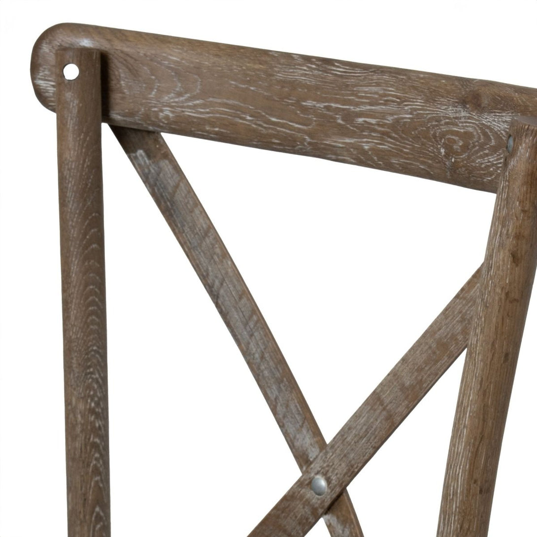 Light Oak Cross Back Dining Chair - Bench Store - Bench Store