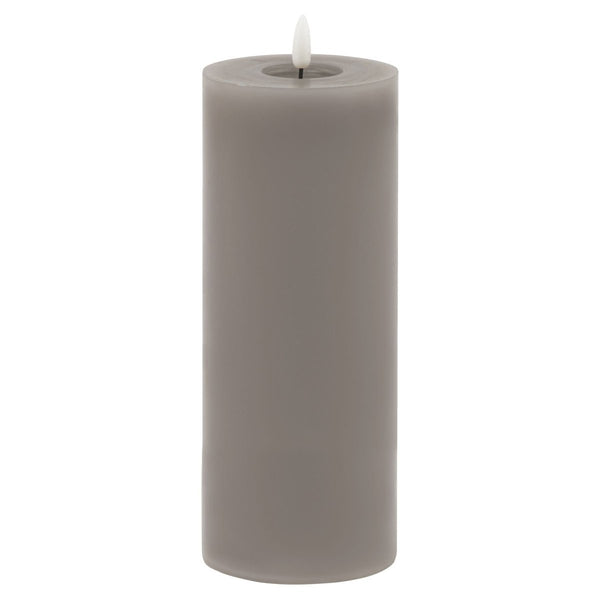 Luxe Collection Melt Effect 3.5x9 Grey LED Wax Candle - Bench Store - Bench Store