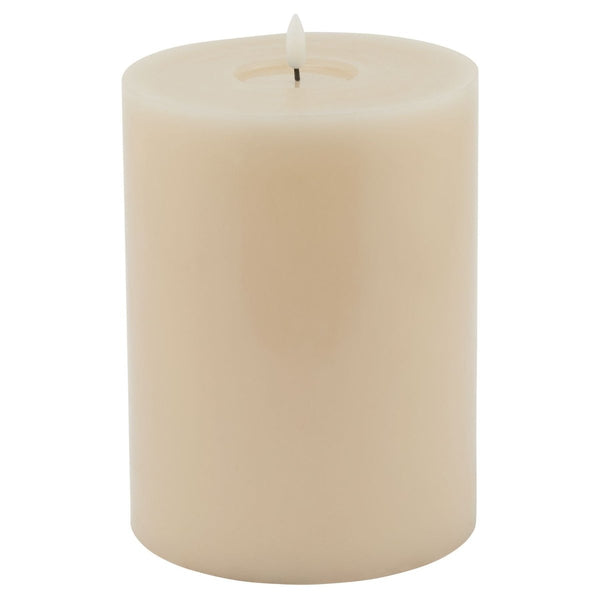 Luxe Collection Melt Effect 6x8 Taupe LED Wax Candle - Bench Store - Bench Store