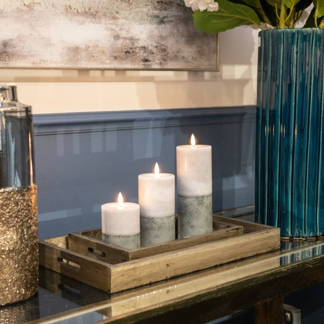 Luxe Collection Natural Glow 3x6 Stone LED Wax Candle - Bench Store - Bench Store