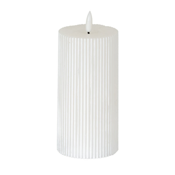 Luxe Collection Natural Glow 3x6 Textured Ribbed LED Candle - Bench Store - Bench Store