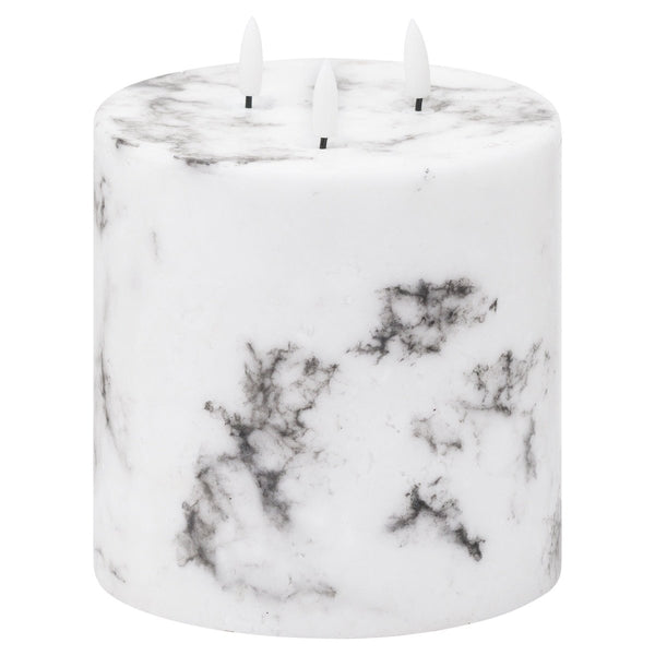 Luxe Collection Natural Glow 6x6 Marble Effect LED Candle - Bench Store - Bench Store