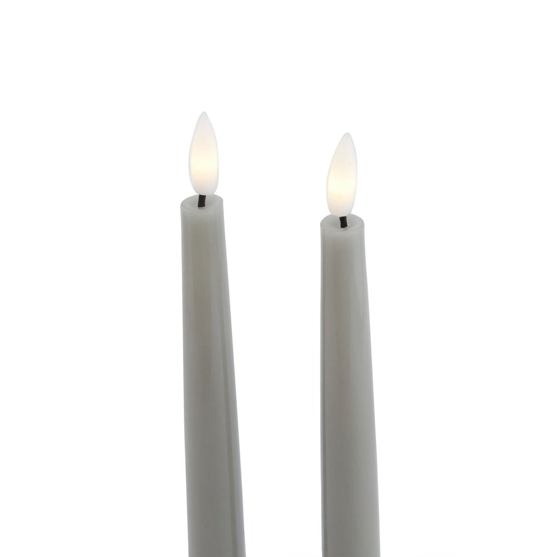 Luxe Collection S/2 Grey LED Wax Dinner Candles - Bench Store - Bench Store