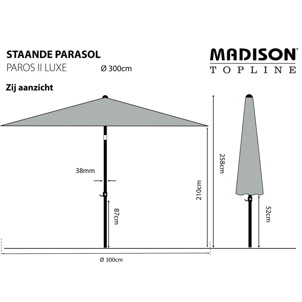 Madison Garden Parasol Paros II Luxe 300cm Safier Blue - Madison - Bench Store