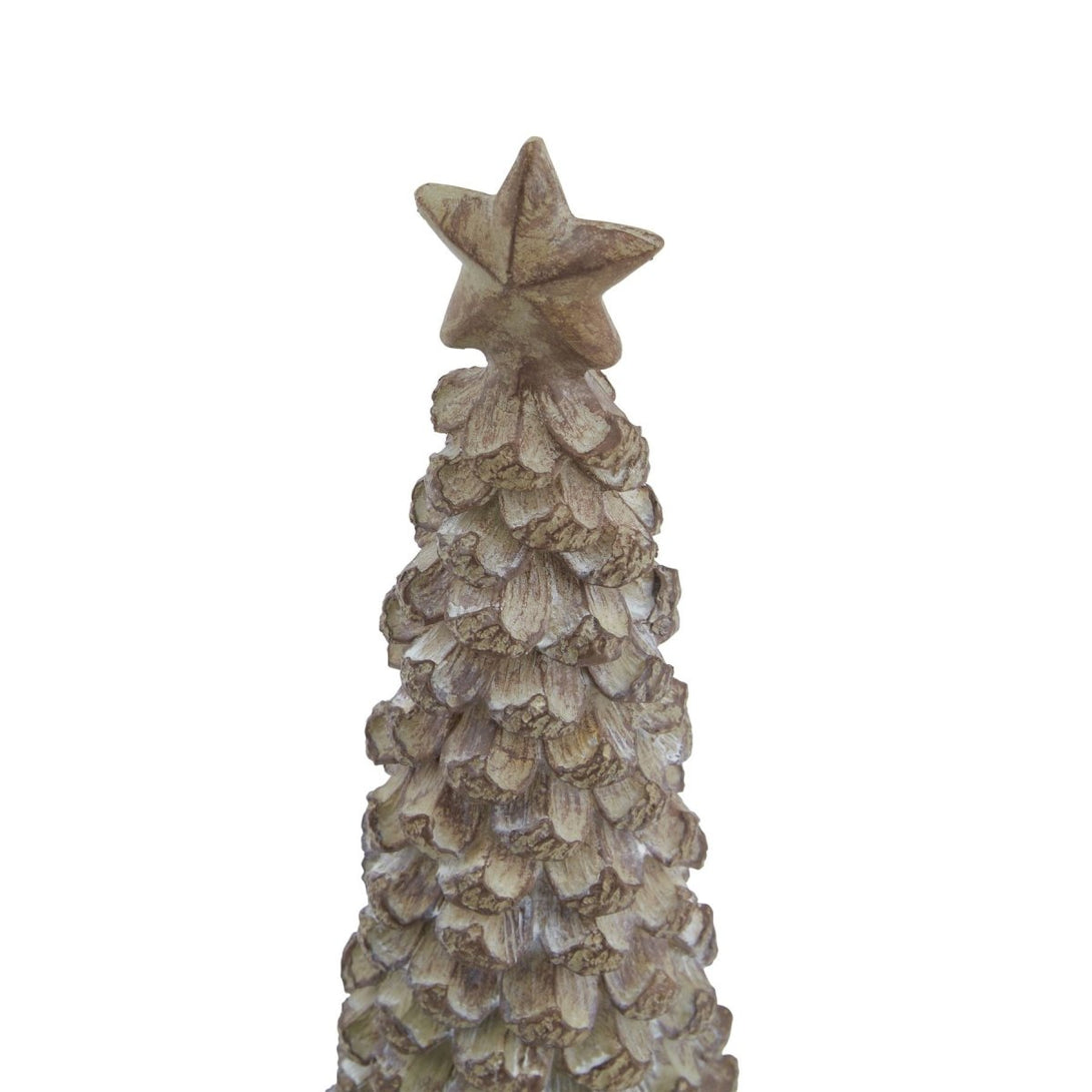 Medium Beige Cedar Tree With Star - Bench Store - Bench Store