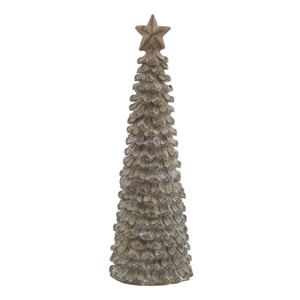 Medium Beige Cedar Tree With Star - Bench Store - Bench Store