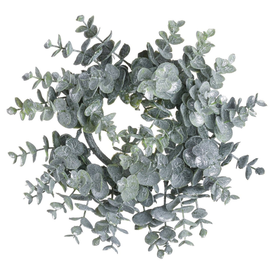 Medium Frosted Eucalyptus Candle Wreath - Bench Store - Bench Store