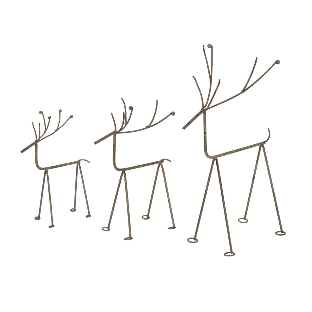 Medium Rustic Metal Reindeer On Stand - Bench Store - Bench Store