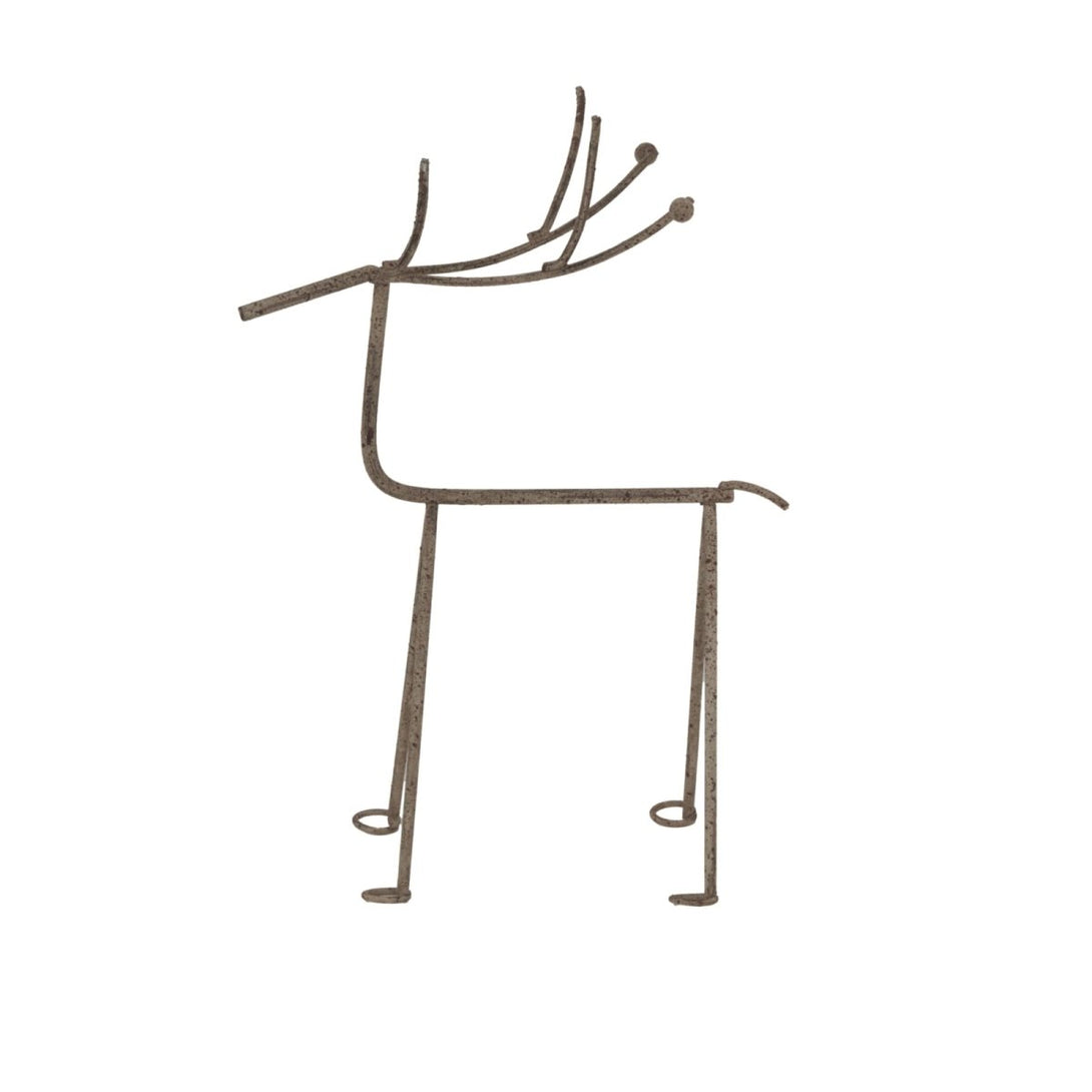 Medium Rustic Metal Reindeer On Stand - Bench Store - Bench Store