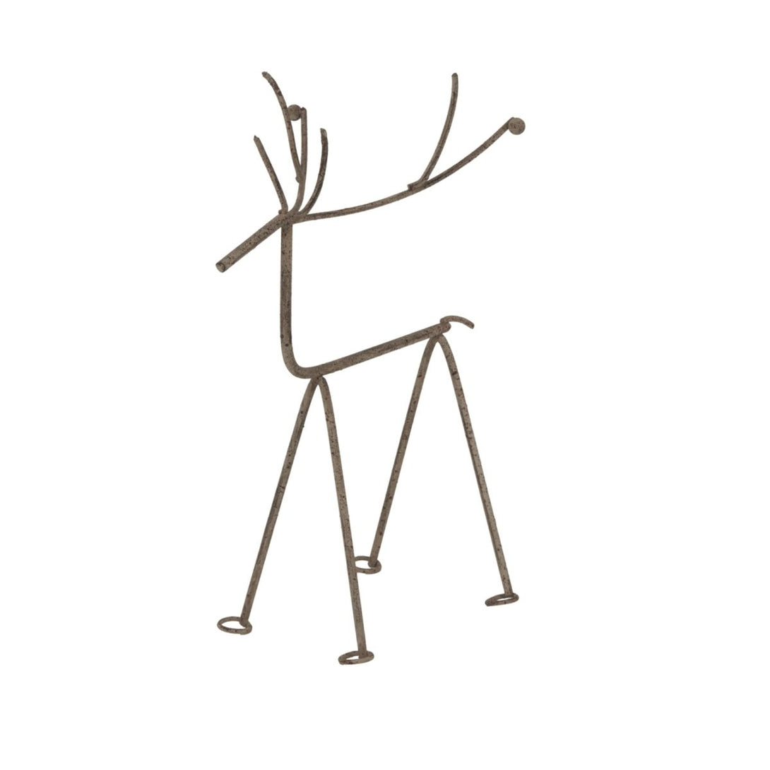 Medium Rustic Metal Reindeer On Stand - Bench Store - Bench Store