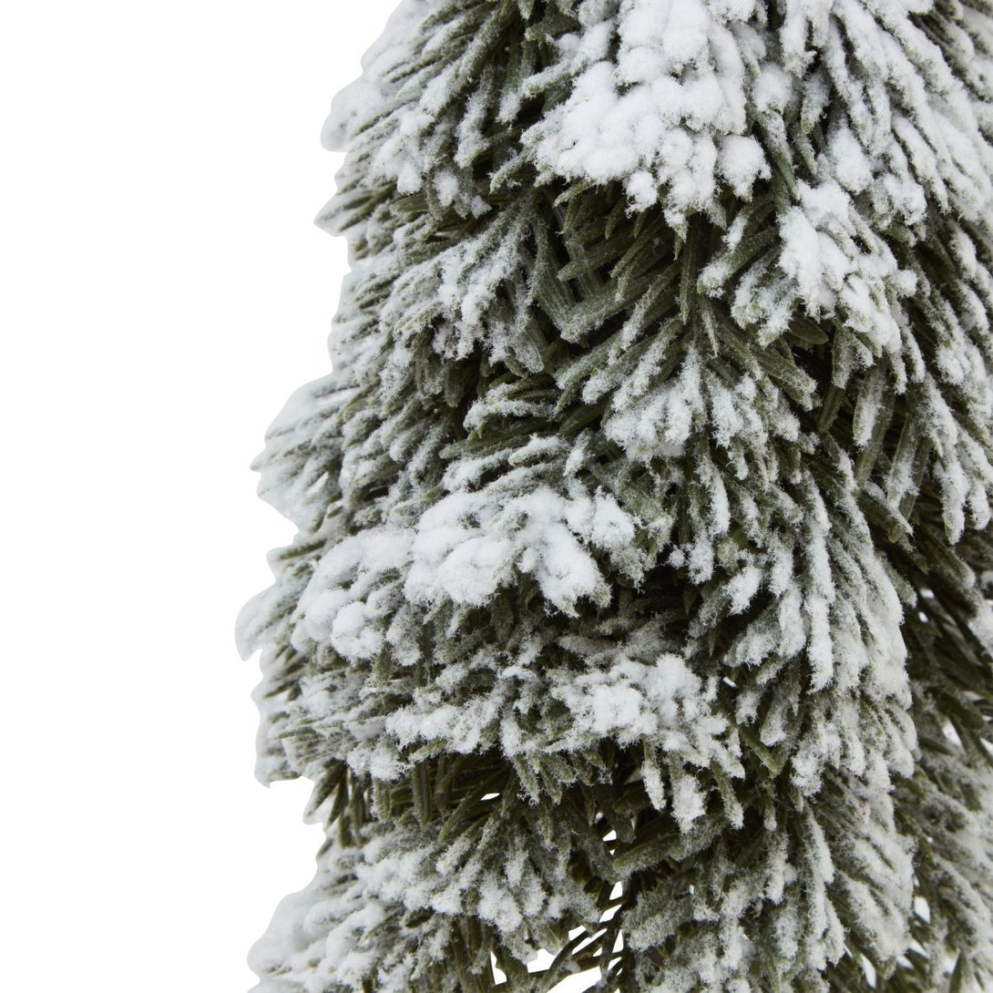 Medium Snowy Cedar Tree On Wood Block - Bench Store - Bench Store