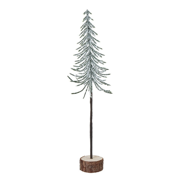 Medium Snowy Spindle Tree In Wood Log - Bench Store - Bench Store