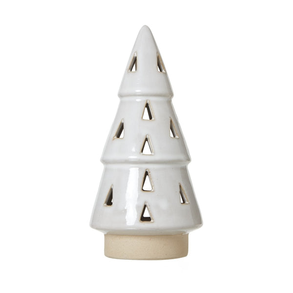 Medium White Ceramic Cut - Out Tree With LED Lights - Bench Store - Bench Store