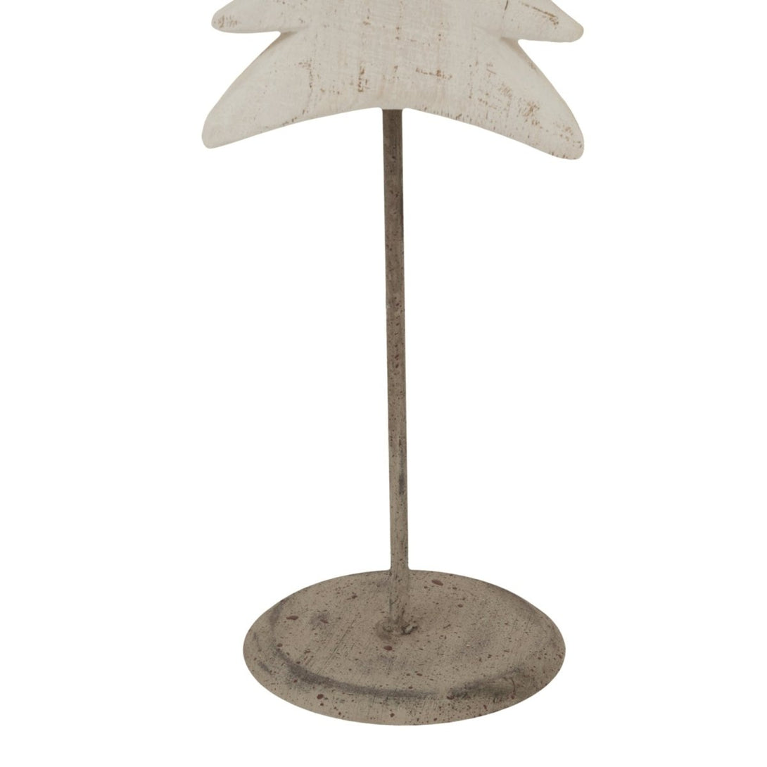 Medium Whitewashed Tall Tree On Stand - Bench Store - Bench Store