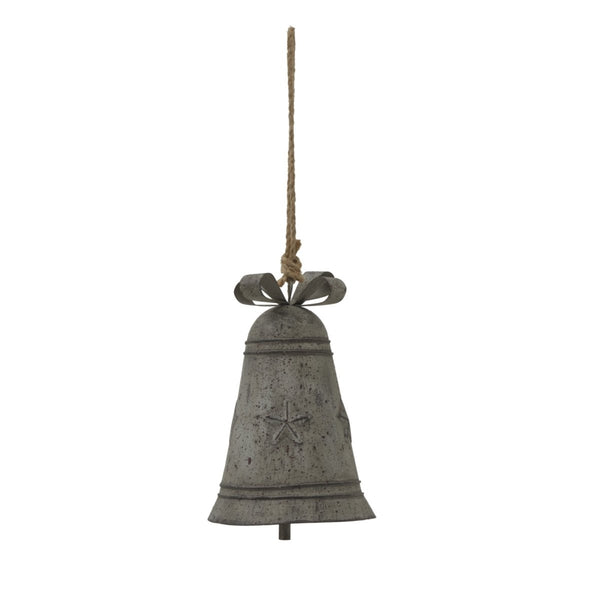 Rustic Metal Hanging Bell With Bow - Bench Store - Bench Store