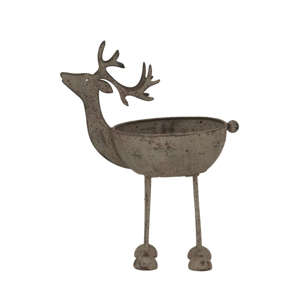 Rustic Metal Reindeer Bowl - Bench Store - Bench Store