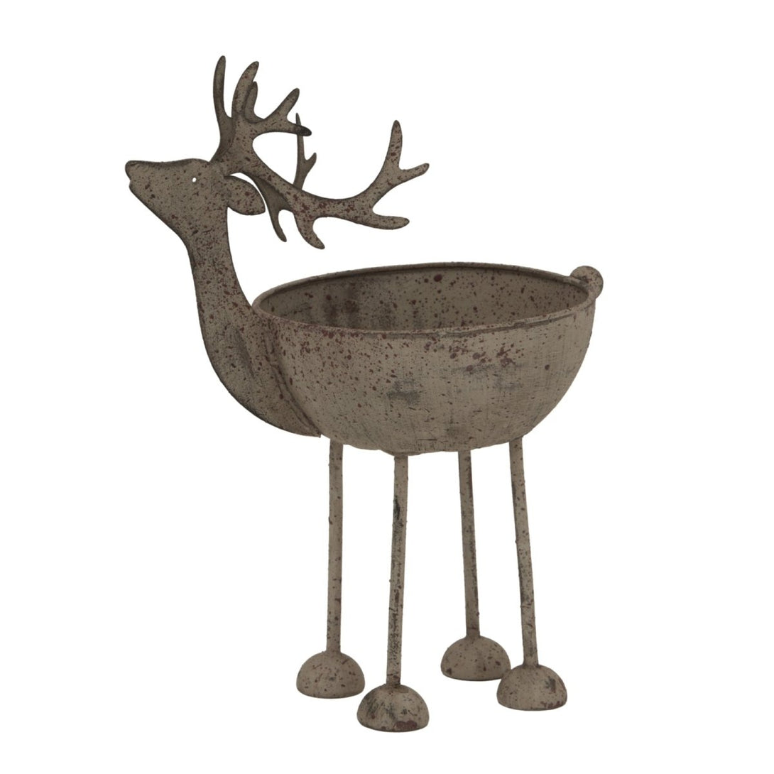 Rustic Metal Reindeer Bowl - Bench Store - Bench Store