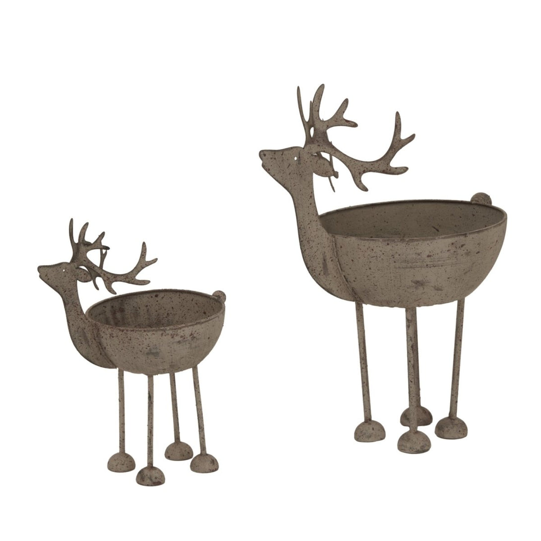 Rustic Metal Reindeer Bowl - Bench Store - Bench Store