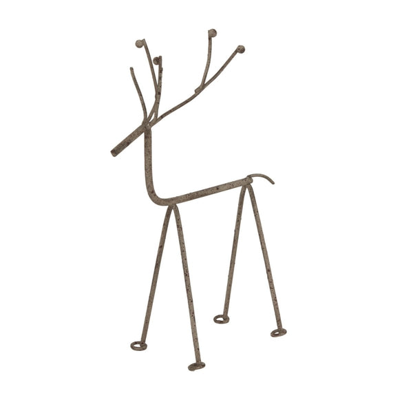 Rustic Metal Reindeer On Stand - Bench Store - Bench Store
