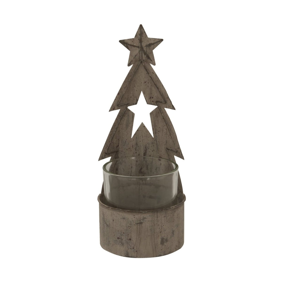 Rustic Metal Tree Candle Holder With Stars - Bench Store - Bench Store