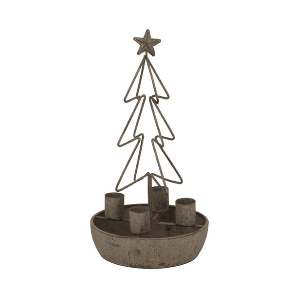Rustic Outline Tree And Star Candle Holders - Bench Store - Bench Store