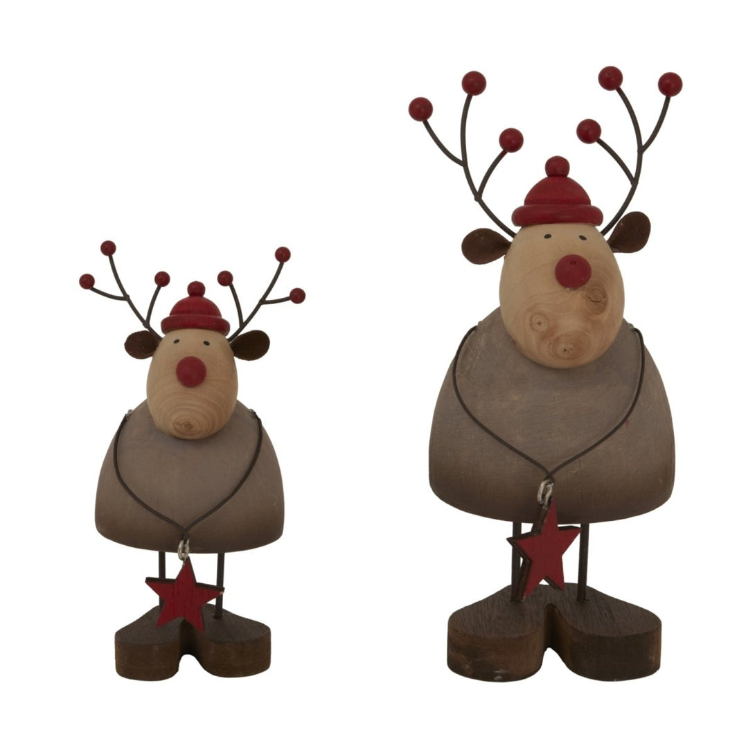 Rustic Reindeer With Star Decoration - Bench Store - Bench Store