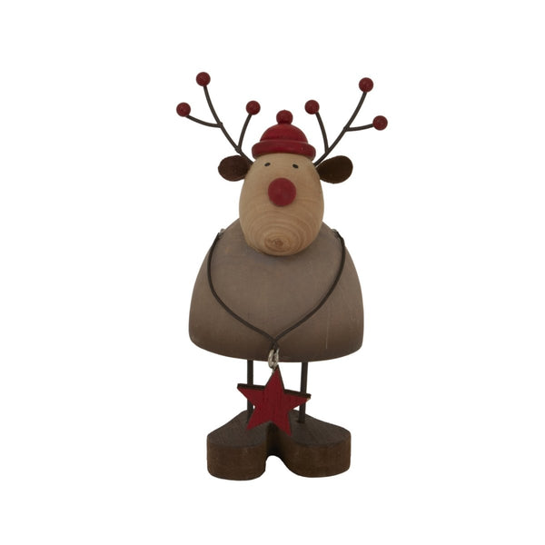 Rustic Reindeer With Star Decoration - Bench Store - Bench Store