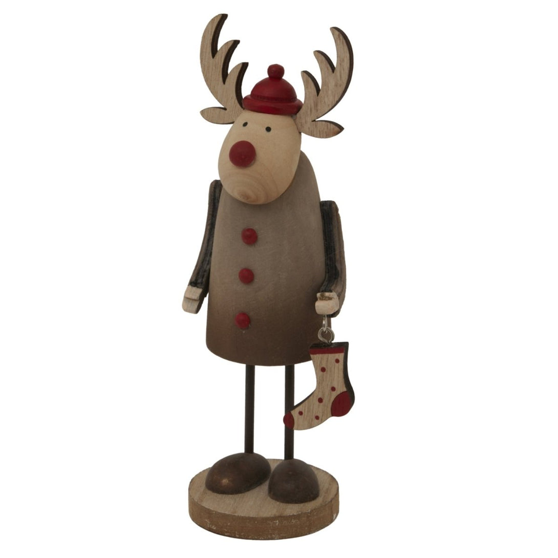 Rustic Rudolf With Stocking Decoration - Bench Store - Bench Store