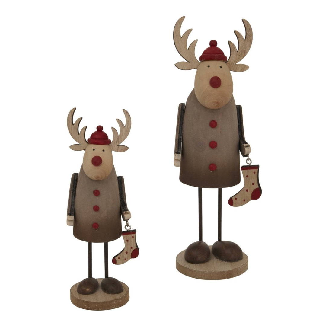 Rustic Rudolf With Stocking Decoration - Bench Store - Bench Store