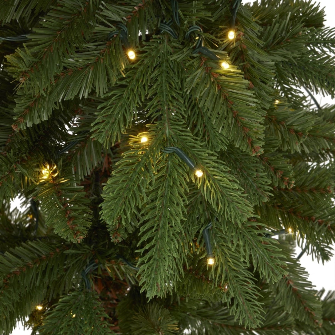 Slim Green Woodland Pre - Lit 200 Led Christmas Tree - Bench Store - Bench Store