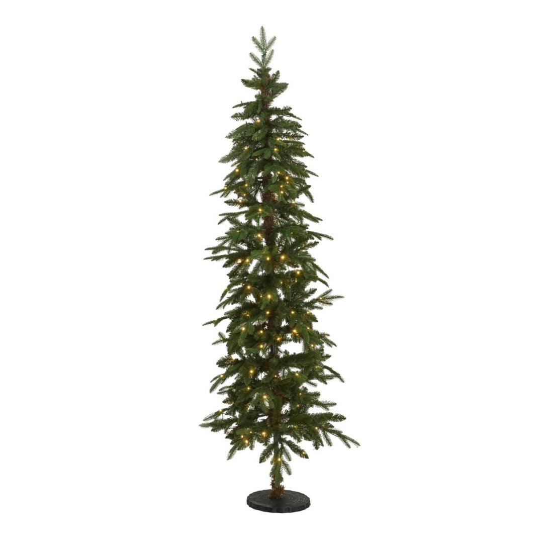 Slim Green Woodland Pre - Lit 200 Led Christmas Tree - Bench Store - Bench Store