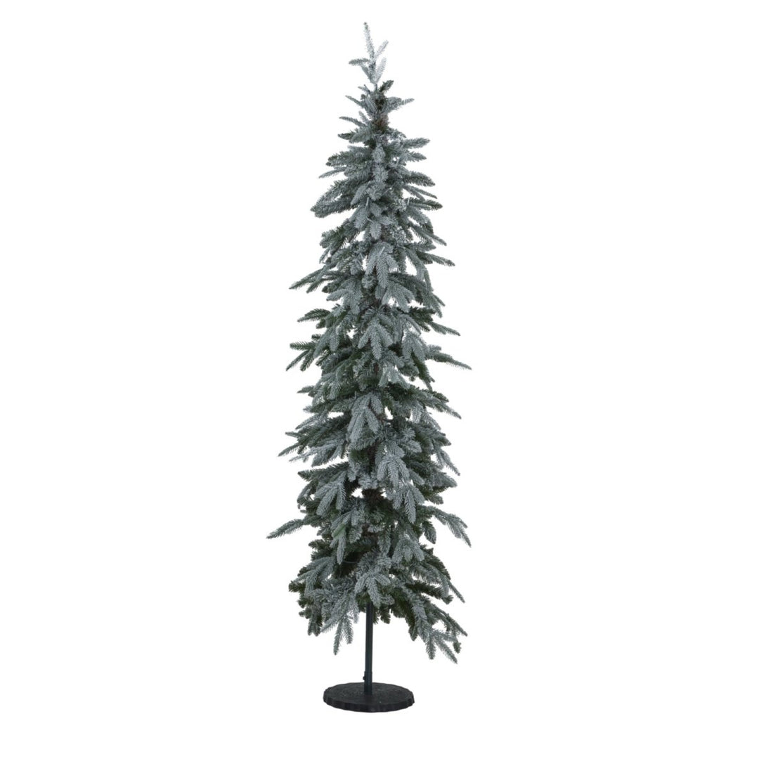 Slim Snowy Woodland Pre - Lit 200 Led Christmas Tree - Bench Store - Bench Store