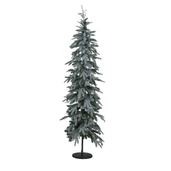 Slim Snowy Woodland Pre - Lit 200 Led Christmas Tree - Bench Store - Bench Store