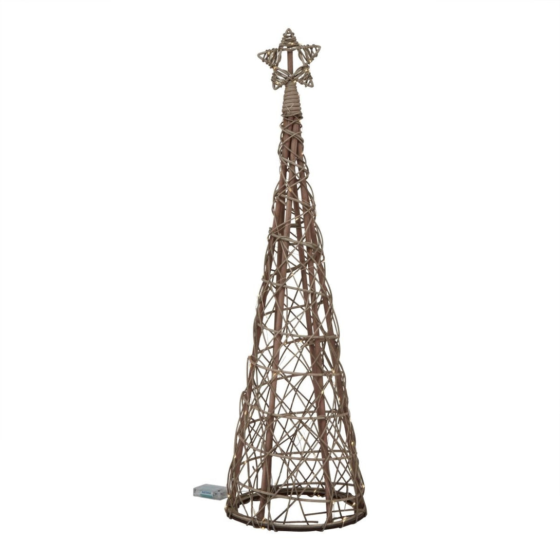 Small LED Wicker Christmas Tree With Star - Bench Store - Bench Store