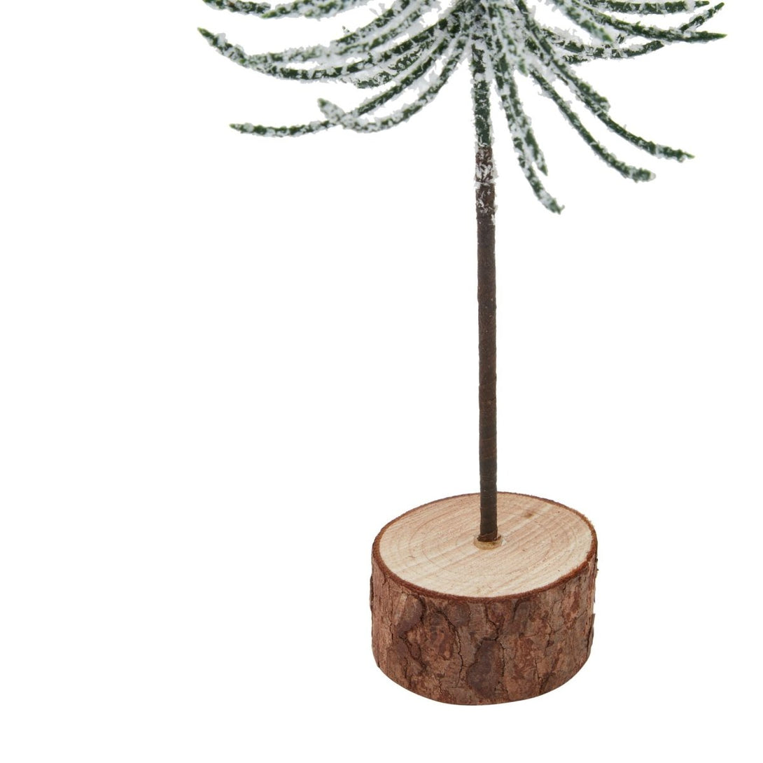 Small Snowy Spindle Tree In Wood Log - Bench Store - Bench Store