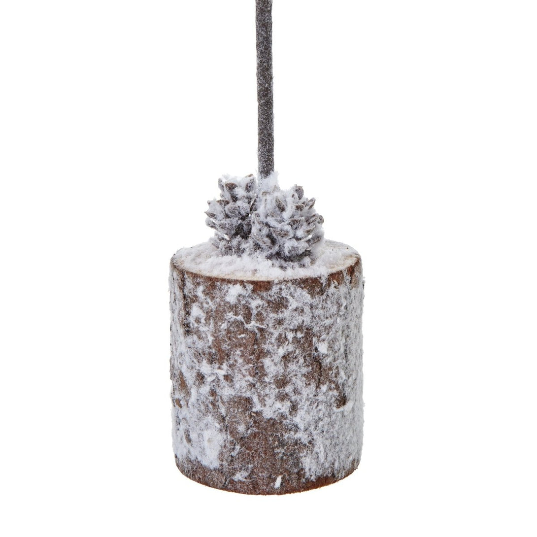 Small Snowy Tree In Wood Log - Bench Store - Bench Store
