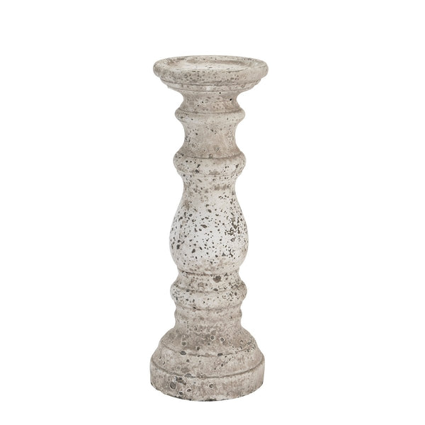 Small Stone Ceramic Column Candle Holder - Bench Store - Bench Store