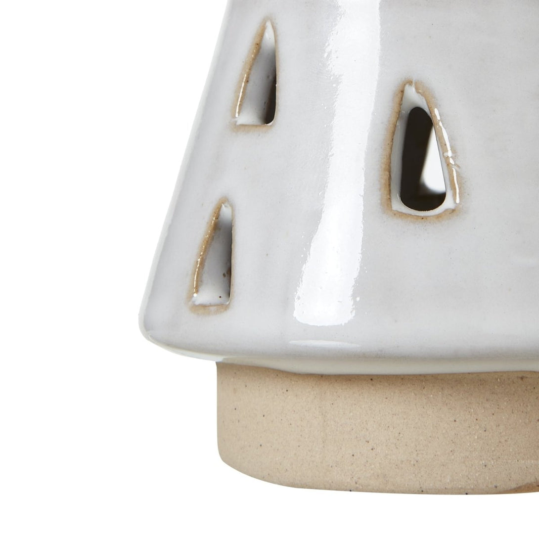 Small White Ceramic Cut - Out Tree With LED Lights - Bench Store - Bench Store