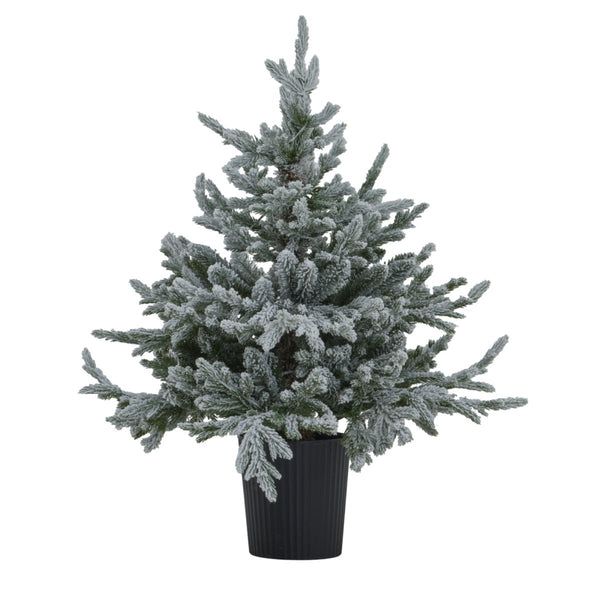 Snowy Forest Fir Pre - Lit Led 300L Christmas Tree In Pot - Bench Store - Bench Store