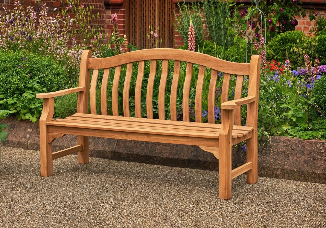 Solid Teak Tenbury 5ft Wooden Garden Bench - Bench Store114544