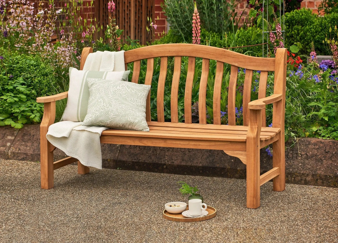 Solid Teak Tenbury 5ft Wooden Garden Bench - Bench Store114544