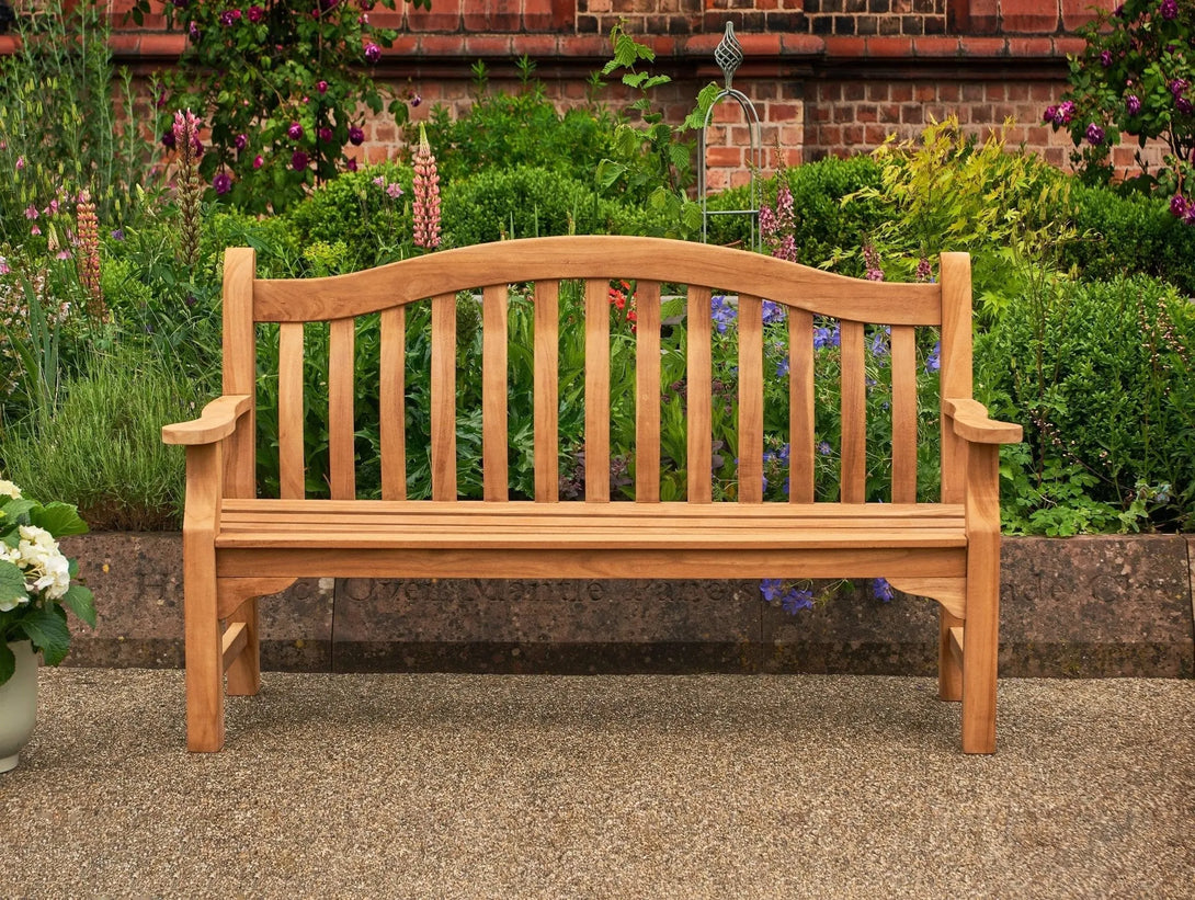 Solid Teak Tenbury 5ft Wooden Garden Bench - Bench Store114544