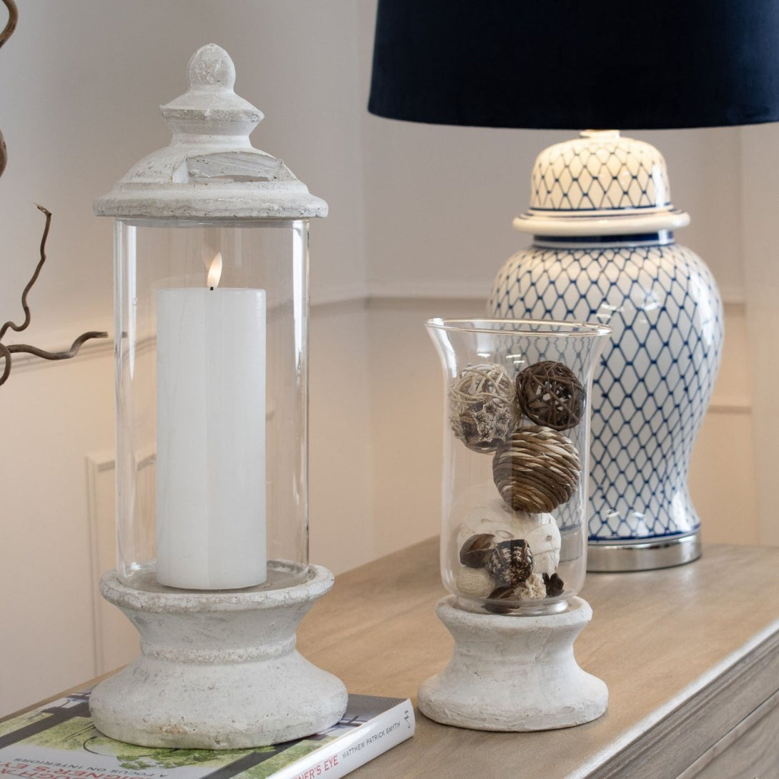 Stone Based Hurricane Lantern - Bench Store - Bench Store