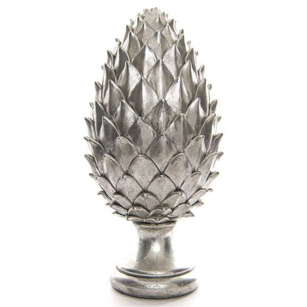 Tall Large Silver Pinecone Finial - Bench Store - Bench Store