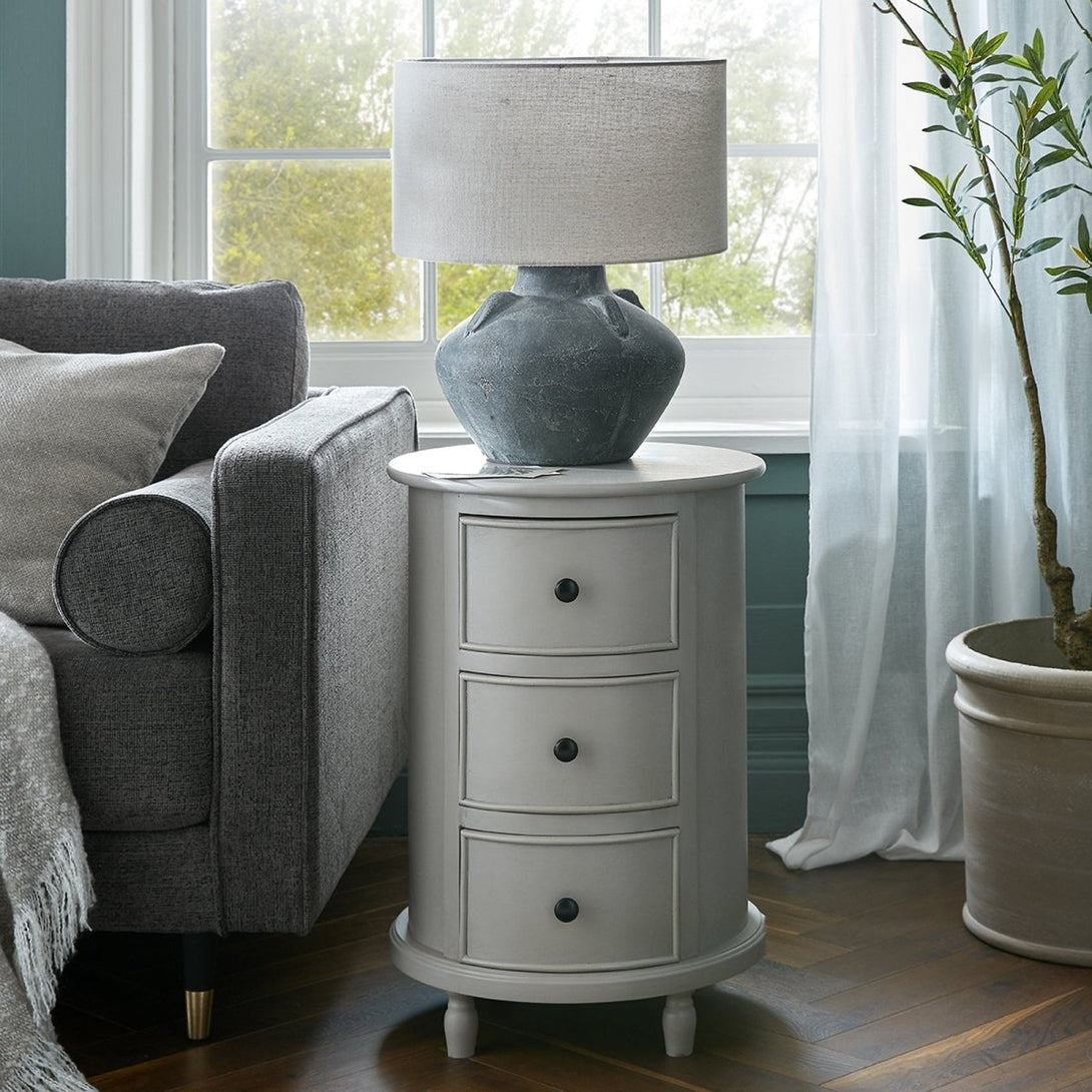 The Camden Collection 3 Drawer Round Side Table - Bench Store - Bench Store