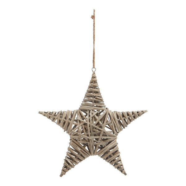 The Noel Collection Large Wicker Star Decoration - Bench Store - Bench Store