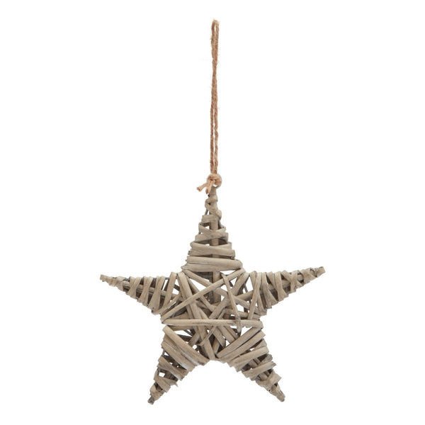 The Noel Collection Medium Wicker Star Decoration - Bench Store - Bench Store