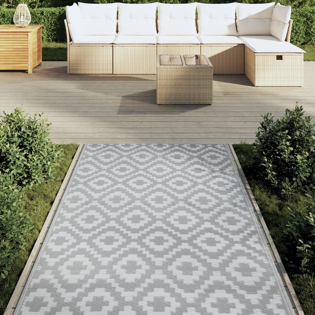 vidaXL Outdoor Carpet Grey 120x180 cm PP - vidaXL - Bench Store