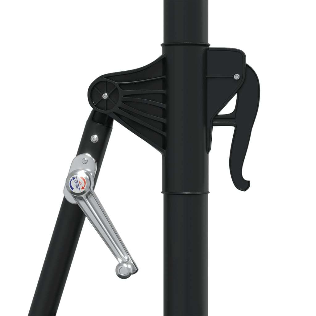 Wall - Mounted Garden Parasol with Metal Pole 300 cm Blue - vidaXL - Bench Store