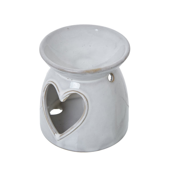 White Ceramic Heart Cut - Out Wax Melt Tealight Holder - Bench Store - Bench Store